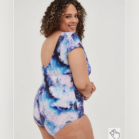 NWT - Torrid Ocean Waves Swimsuit Women's Size 12 - Picture 4 of 7